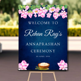 Póster Cartel de bienvenida de Lotus Annaprashan