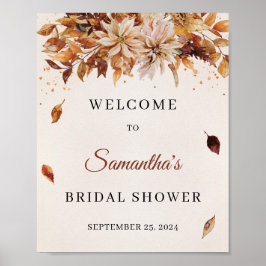 Póster Cartel de bienvenida de Marigold Boho en otoño y o