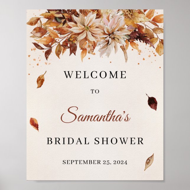 Póster Cartel de bienvenida de Marigold Boho en otoño y o (Frente)