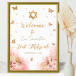 Póster Cartel de bienvenida de Rubor Bat Mitzvah de bienv<br><div class="desc">Cartel de bienvenida de Rubor Bat Mitzvah de bienvenida para espuma</div>