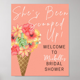 Póster Cartel de bienvenida de ScoopUp Bridal Ducha