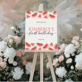 Póster Cartel De Bienvenida De Uno En Melón