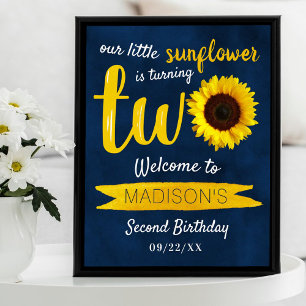 Póster Cartel de bienvenida del 2º cumpleaños de Little S
