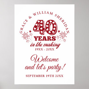 Póster Cartel de bienvenida del 40 aniversario en prepara