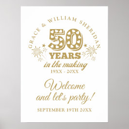 Póster Cartel de bienvenida del 50 aniversario