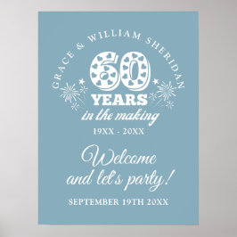 Póster Cartel de bienvenida del 60 aniversario