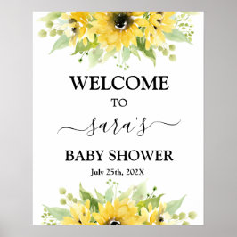 Póster Cartel de bienvenida del Chica Baby Shower de gira