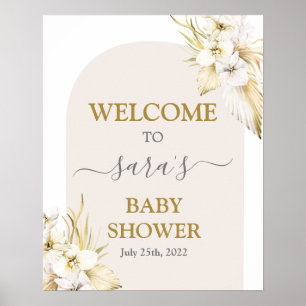 Póster Cartel de bienvenida del Chica de Baby Shower del