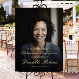 Póster Cartel de bienvenida del fiesta de Jubilación con