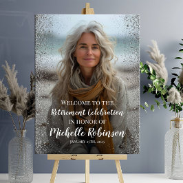 Póster Cartel de bienvenida del fiesta de Jubilación con
