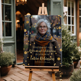 Póster Cartel de bienvenida del fiesta de Jubilación con