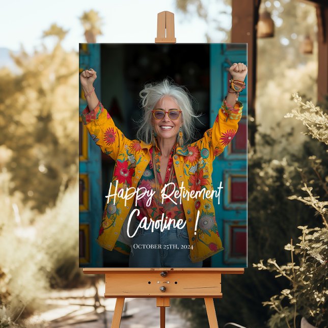 Póster Cartel de bienvenida del fiesta de Jubilación con  (Subido por el creador)