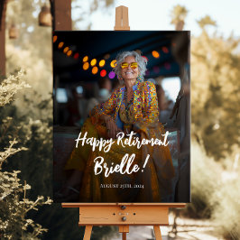 Póster Cartel de bienvenida del fiesta de Jubilación con