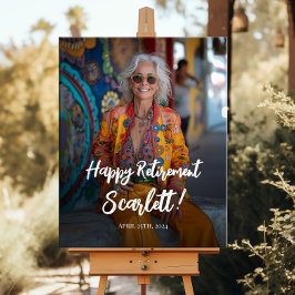 Póster Cartel de bienvenida del fiesta de Jubilación con