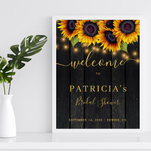 Póster Cartel de bienvenida del granero de girasoles ruso