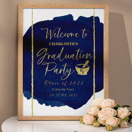 Póster Cartel de bienvenida del partido de graduación de 