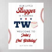 Cartel de bienvenida del segundo cumpleaños de Slu