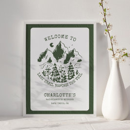 Póster Cartel de bienvenida moderno de Camping Bacheloret