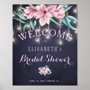 Póster Cartel de bienvenida náutico para fiesta de shower