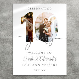 Póster Cartel de bienvenida para 2 fotos de aniversario d