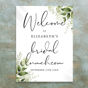 Póster Cartel de bienvenida para almuerzo floral de boda