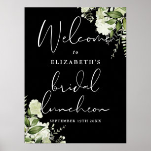 Póster Cartel de bienvenida para almuerzo floral de boda 
