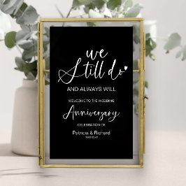 Póster Cartel de bienvenida para aniversario de bodas