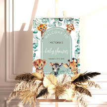 Cartel de bienvenida para Baby Shower Boho Chic de