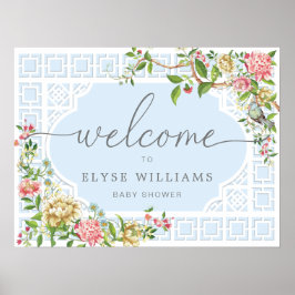 Póster Cartel de bienvenida para baby shower con diseño f