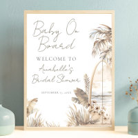 Cartel de Bienvenida para Baby Shower de Bebé de P