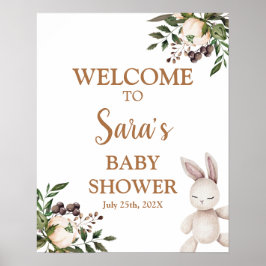 Póster Cartel de bienvenida para baby shower de Boho Nurs