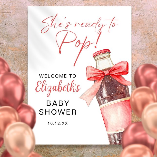 Póster Cartel de Bienvenida para Baby Shower de Botella d (Subido por el creador)
