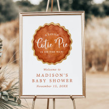 Cartel de Bienvenida para Baby Shower de Calabaza