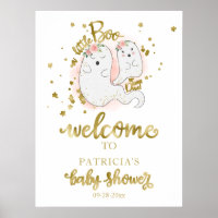 Cartel de bienvenida para Baby Shower de Halloween