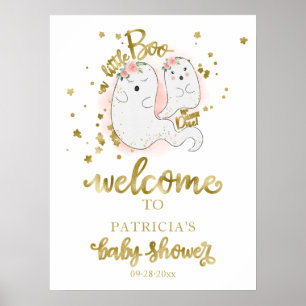 Póster Cartel de bienvenida para Baby Shower de Halloween