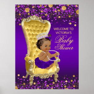 Póster Cartel de bienvenida para baby shower de la Prince