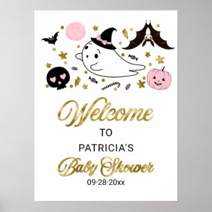 Póster Cartel de bienvenida para baby shower de Little Bo