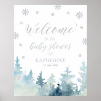 Cartel de bienvenida para Baby Shower de niña en P