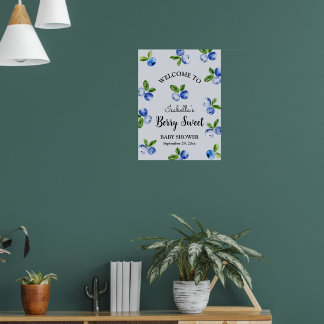 Póster Cartel de bienvenida para baby shower de niño con 