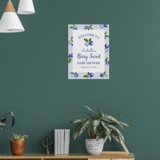 Póster Cartel de bienvenida para baby shower de niño con 