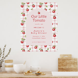 Póster Cartel de bienvenida para Baby Shower de Nuestra P