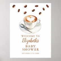 Cartel de bienvenida para baby shower de preparaci