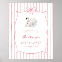 Cartel de bienvenida para baby shower de princesa