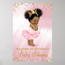 Cartel de bienvenida para baby shower de princesa