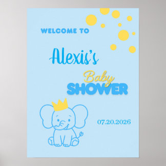 Póster Cartel de bienvenida para Baby Shower del pequeño 