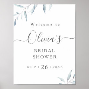 Póster Cartel de bienvenida para baby shower minimalista 
