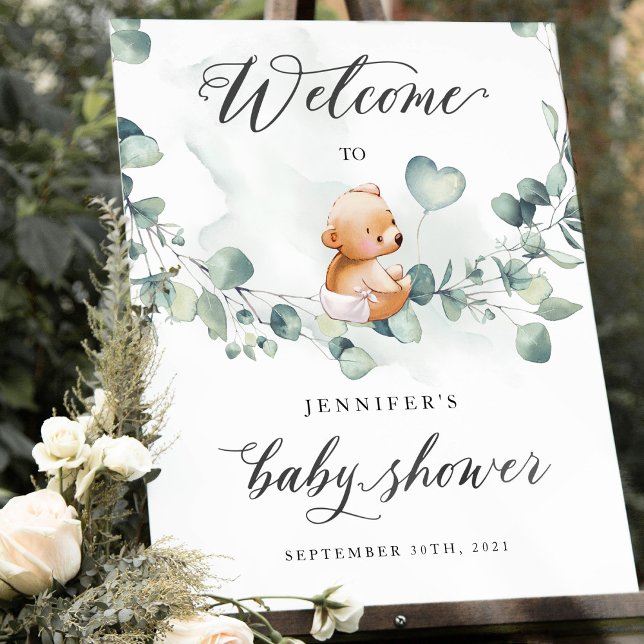 Póster Cartel de Bienvenida para Baby Shower 'No Podemos  (Subido por el creador)