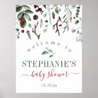 Cartel de bienvenida para baby shower o despedida 