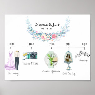 Póster Cartel de bienvenida para boda informal