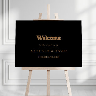 Póster Cartel de bienvenida para boda minimalista Clásico